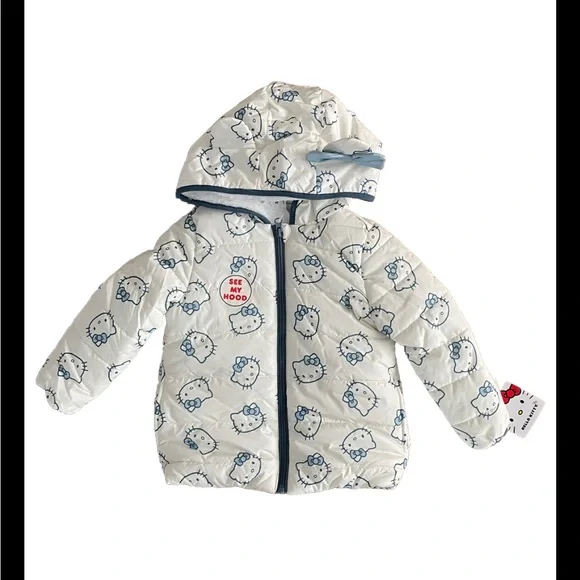 Sanrio Hello Kitty Toddler Hooded Ears Puff Jacket/Coat 3T